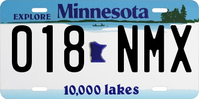 MN license plate 018NMX
