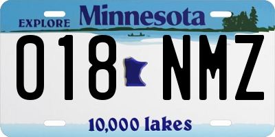 MN license plate 018NMZ