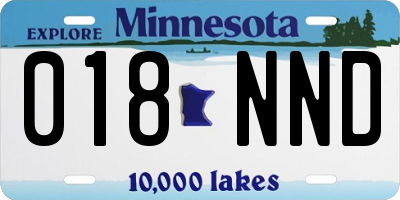 MN license plate 018NND
