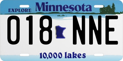 MN license plate 018NNE