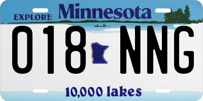 MN license plate 018NNG