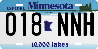 MN license plate 018NNH