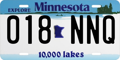 MN license plate 018NNQ