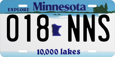 MN license plate 018NNS