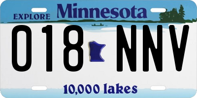 MN license plate 018NNV