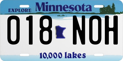 MN license plate 018NOH