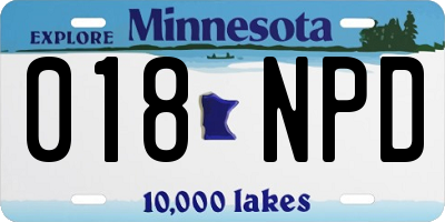 MN license plate 018NPD