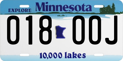 MN license plate 018OOJ