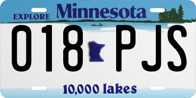 MN license plate 018PJS