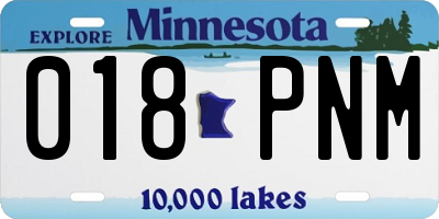 MN license plate 018PNM