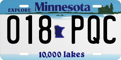 MN license plate 018PQC