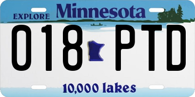 MN license plate 018PTD
