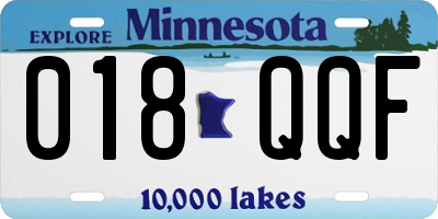 MN license plate 018QQF