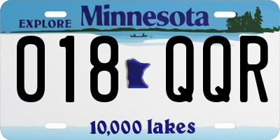 MN license plate 018QQR