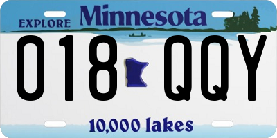 MN license plate 018QQY