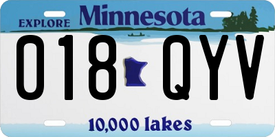 MN license plate 018QYV