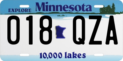 MN license plate 018QZA