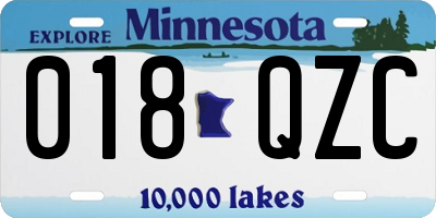 MN license plate 018QZC