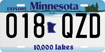 MN license plate 018QZD