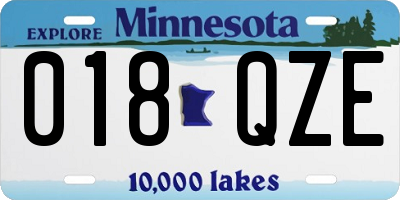 MN license plate 018QZE