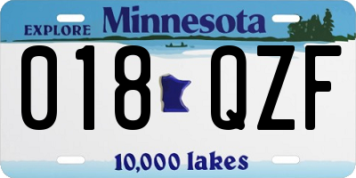 MN license plate 018QZF