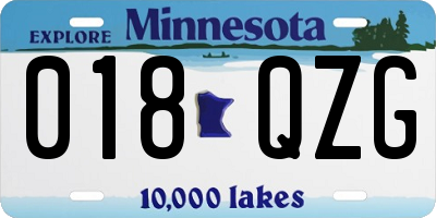 MN license plate 018QZG