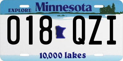 MN license plate 018QZI