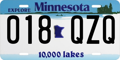 MN license plate 018QZQ