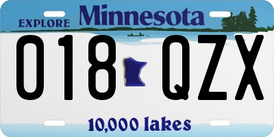MN license plate 018QZX