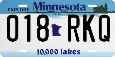 MN license plate 018RKQ
