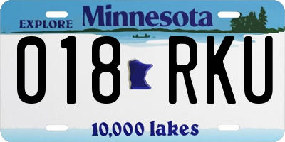 MN license plate 018RKU