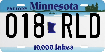 MN license plate 018RLD