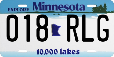 MN license plate 018RLG
