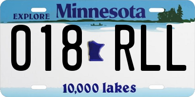 MN license plate 018RLL