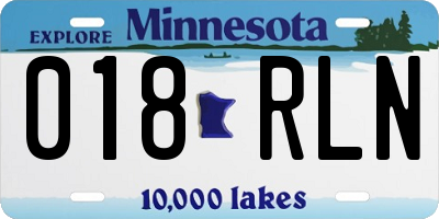 MN license plate 018RLN