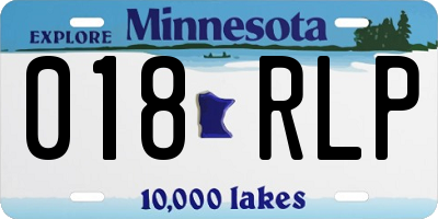 MN license plate 018RLP