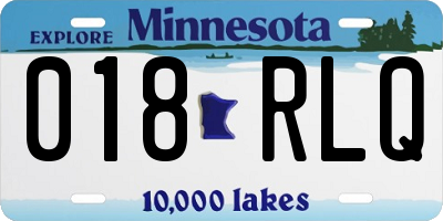 MN license plate 018RLQ