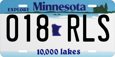 MN license plate 018RLS