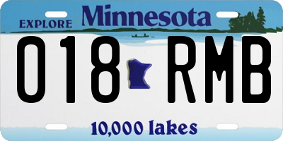 MN license plate 018RMB