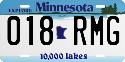 MN license plate 018RMG