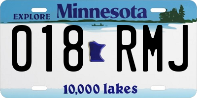 MN license plate 018RMJ