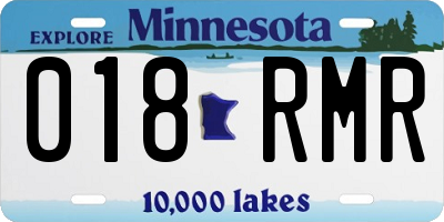 MN license plate 018RMR