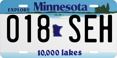 MN license plate 018SEH