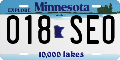 MN license plate 018SEO
