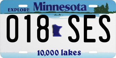 MN license plate 018SES