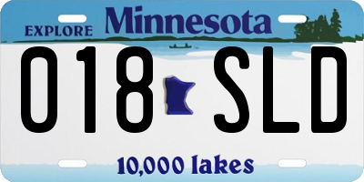 MN license plate 018SLD