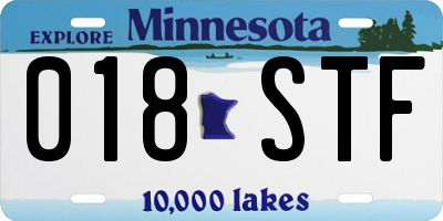 MN license plate 018STF