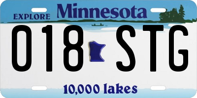 MN license plate 018STG