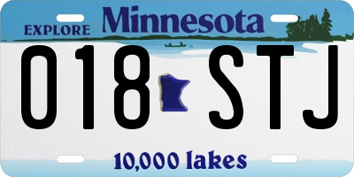 MN license plate 018STJ