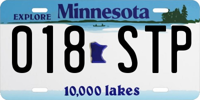 MN license plate 018STP